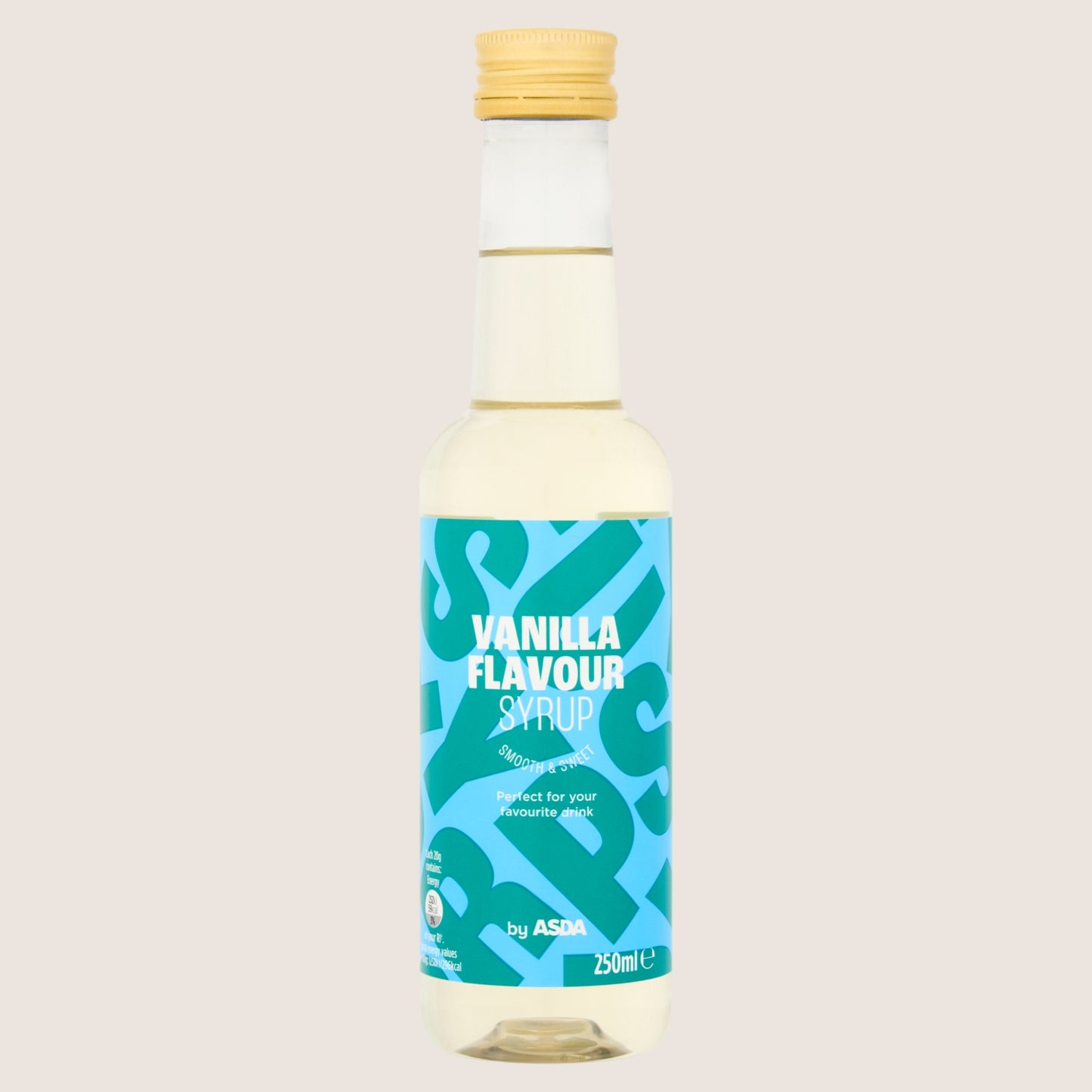 ASDA Vanilla Flavour Syrup No Artificial Additives 250ml