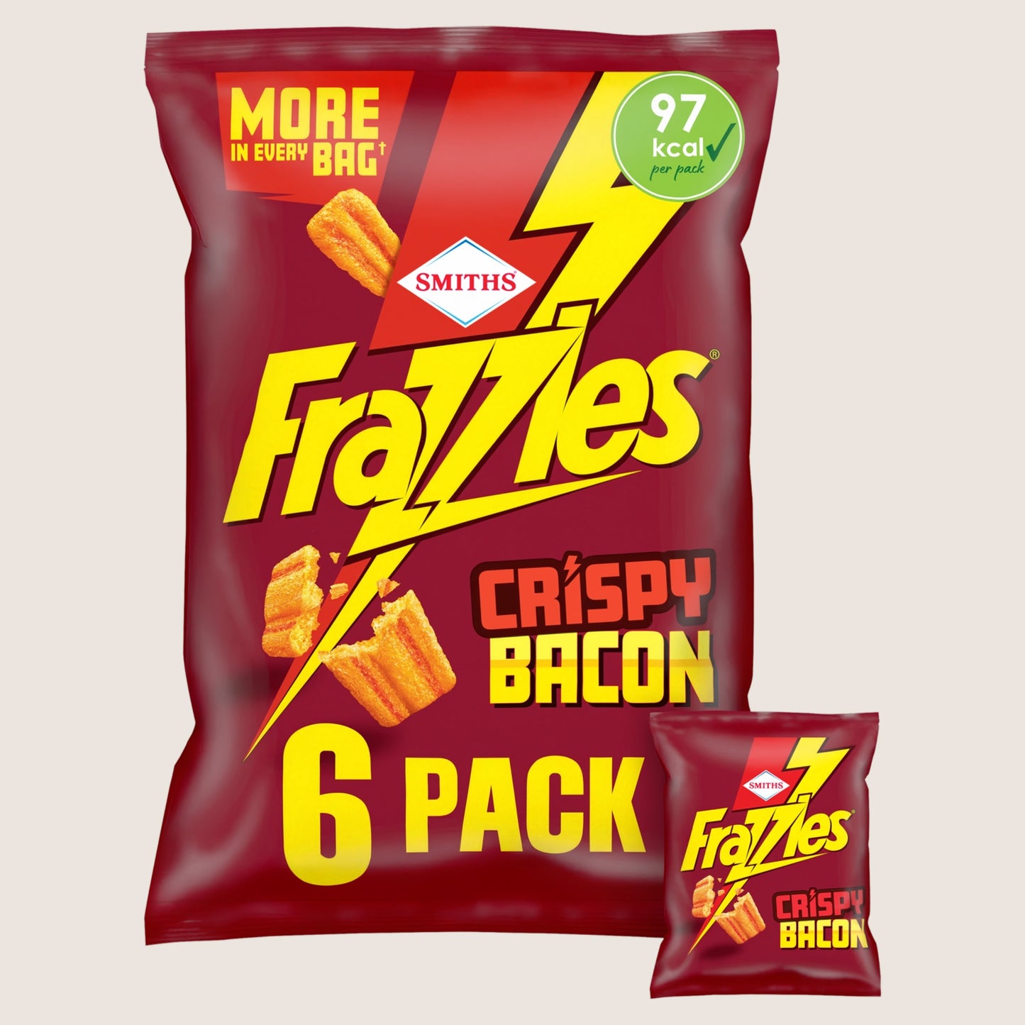 Smiths Frazzles Bacon Crisps Multipack 6 x 20g