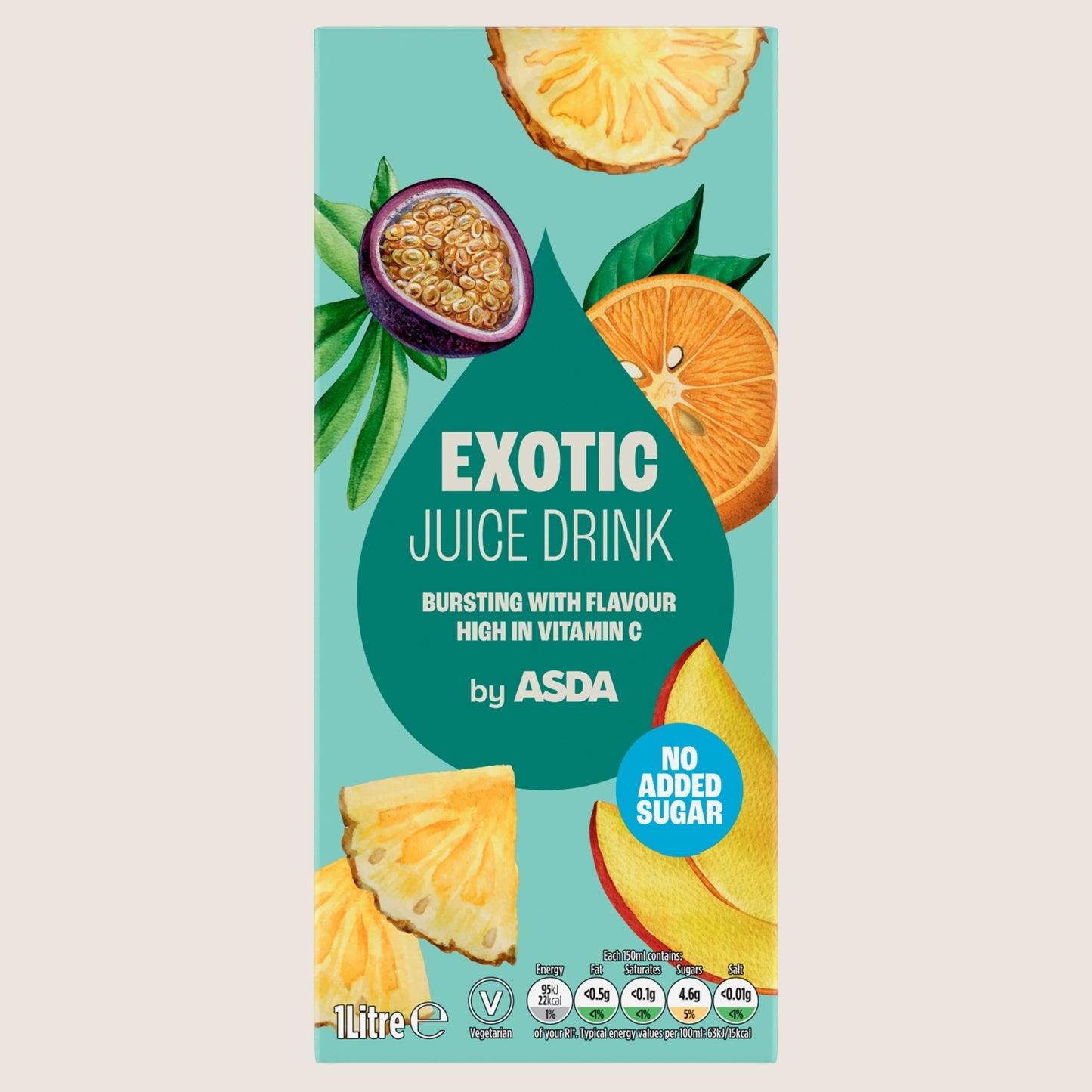 ASDA Exotic Juice Drink No Added Sugar 1 Litre