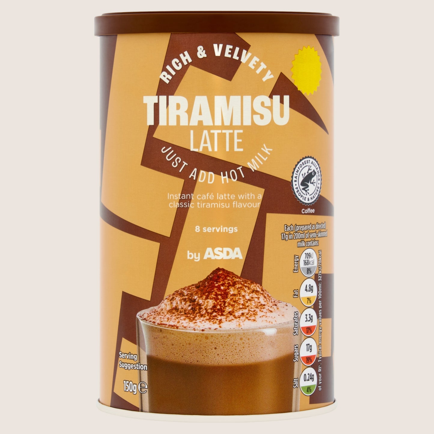 ASDA Tiramisu Latte Rainforest Alliance Certified 150g