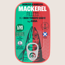 ASDA Skinless & Boneless Mackerel Fillets in a Rich Tomato Sauce Sun Ripened Tomatoes 125g