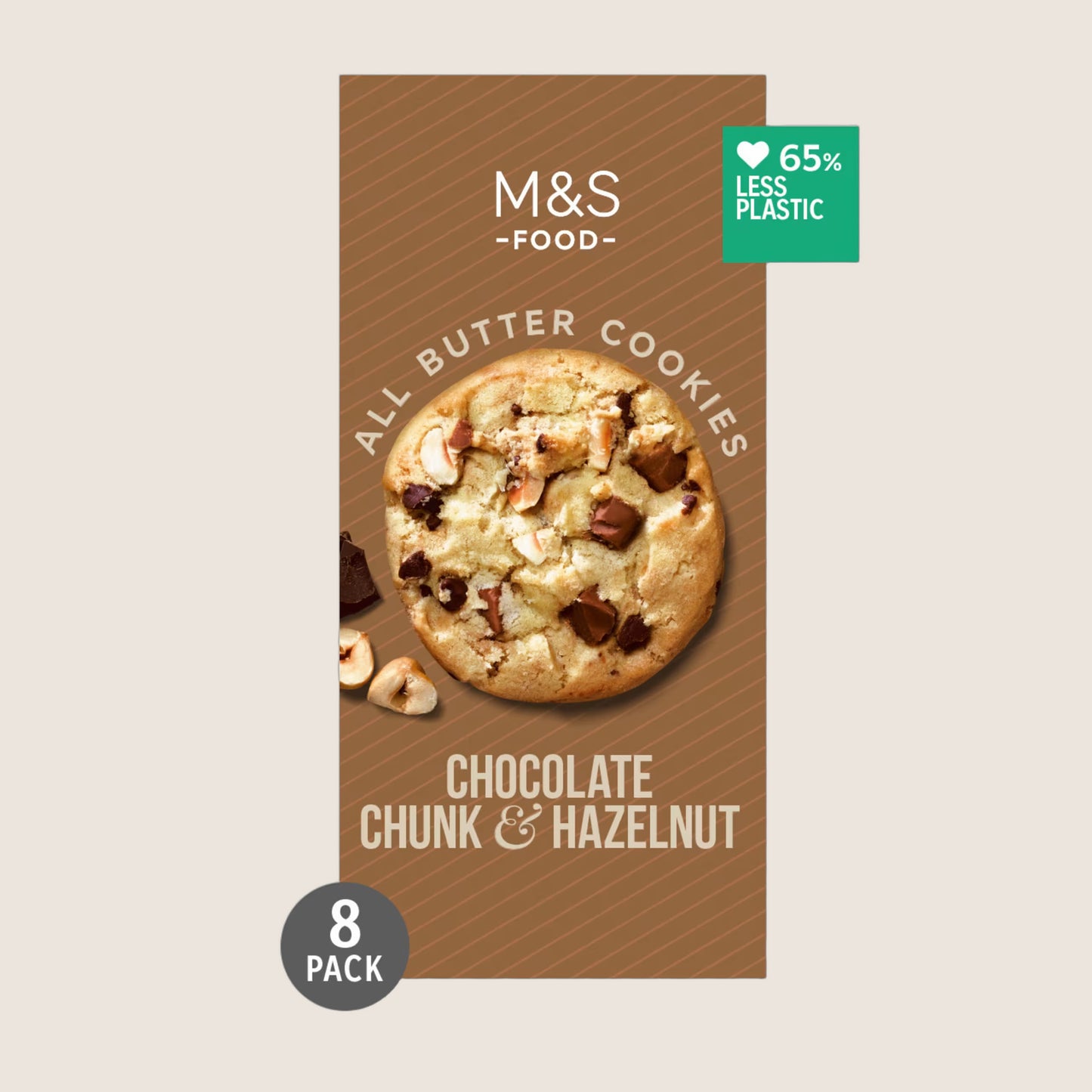M&S 8 All Butter Belgian Chocolate Chunk And Hazelnut Cookies All Butter Recipe 200 g