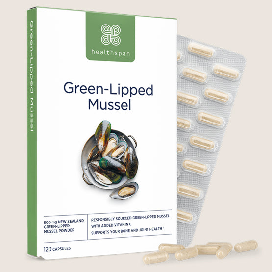 Healthspan Green−Lipped Mussel 120 capsules