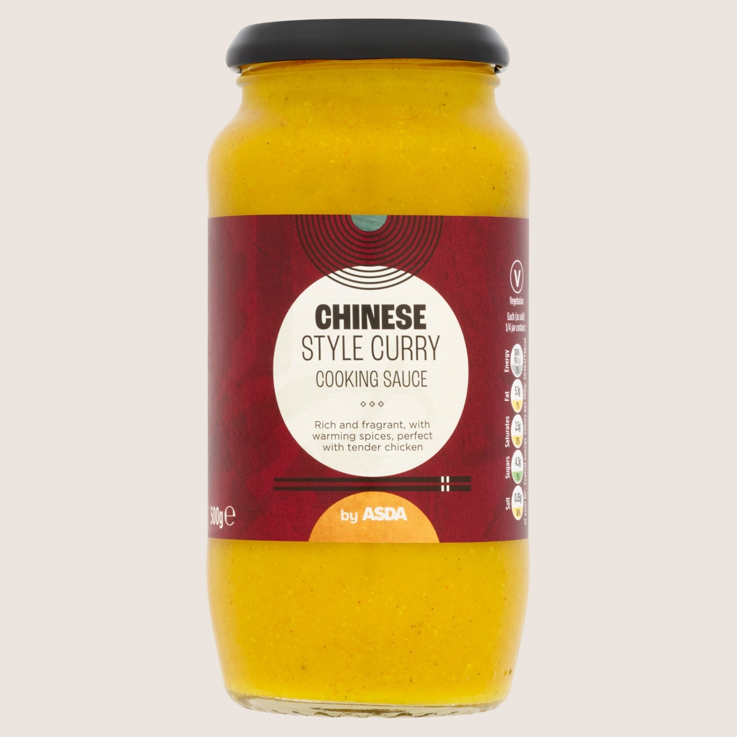 ASDA Chinese Style Curry Cooking Sauce No Artificial Additives 500g