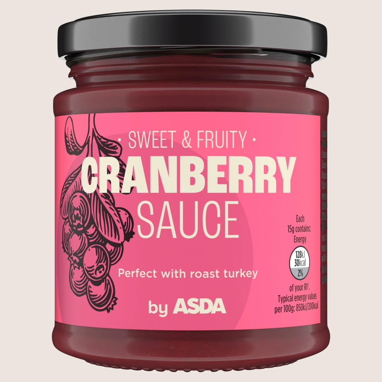 ASDA Cranberry Sauce No Artificial Additives 200g