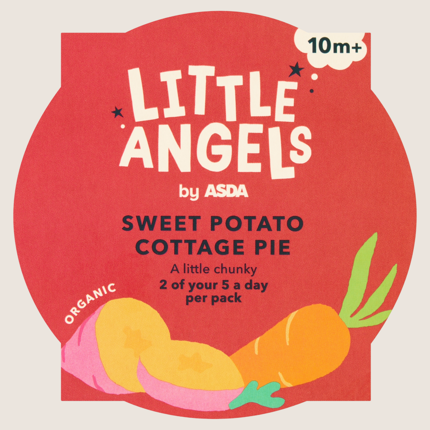 LITTLE ANGELS by ASDA Organic Sweet Potato Cottage Pie 10+m 190g