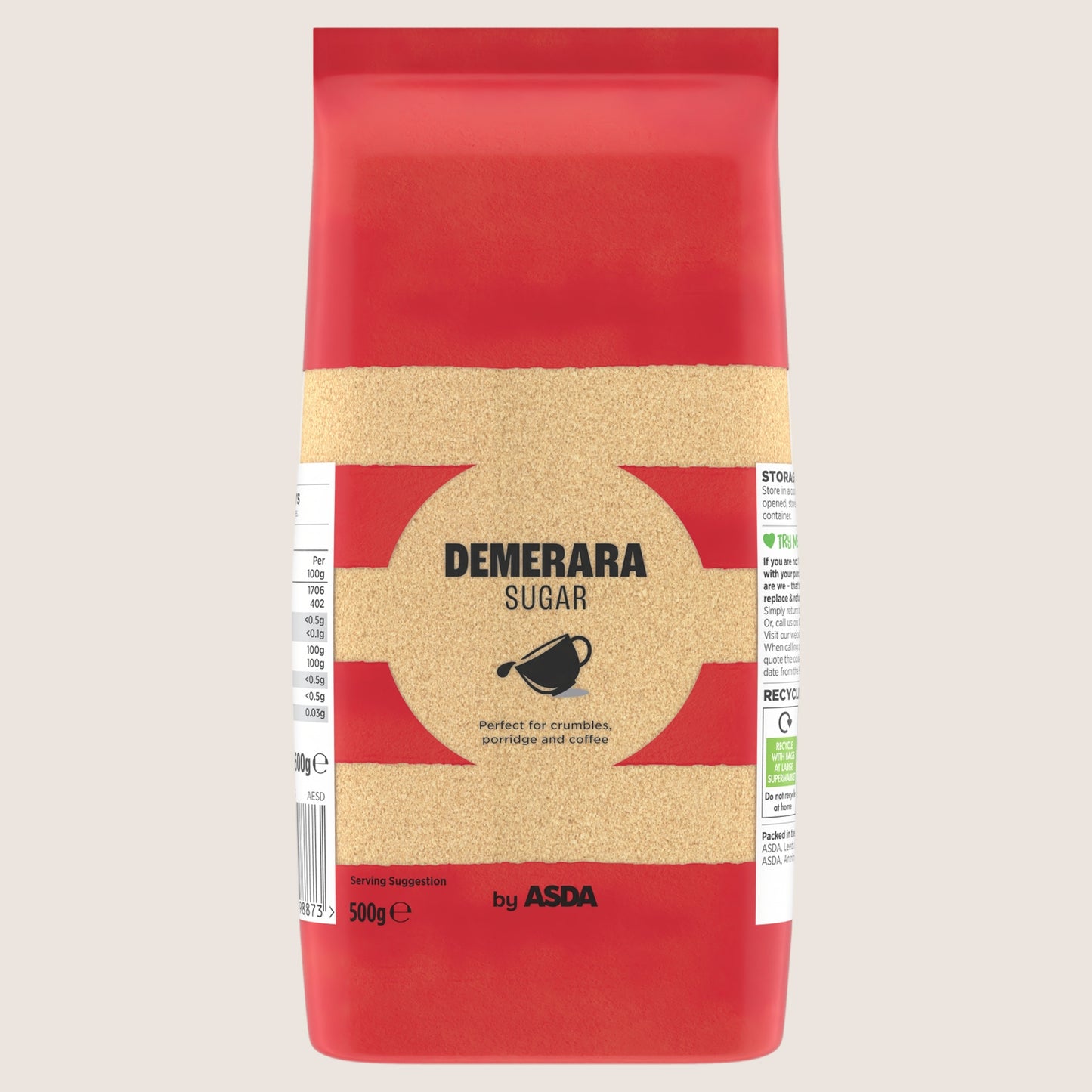 ASDA Demerara Sugar Premium Quality 500g