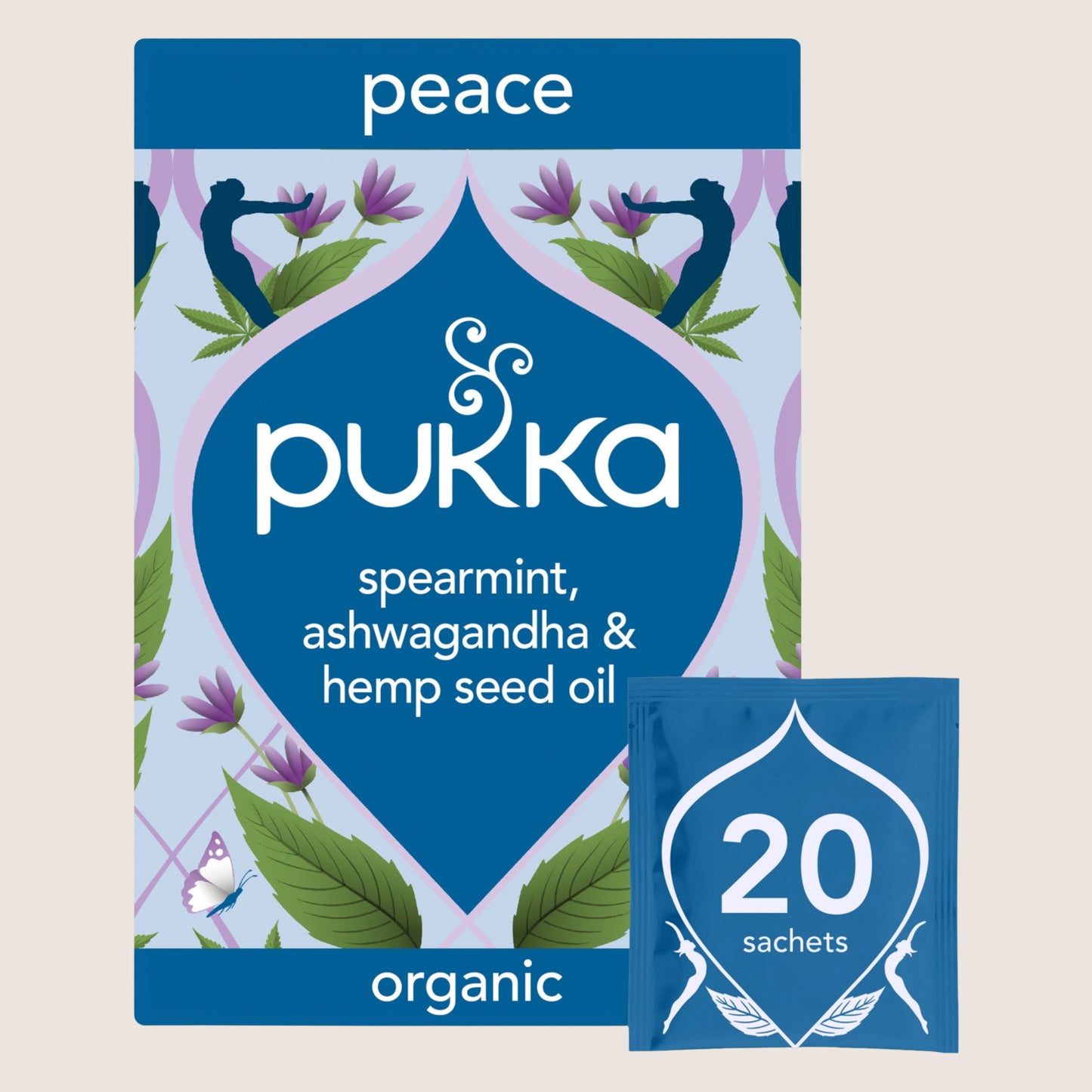 Pukka Organic Peace Tea With Chamomile 20 Home Compostable Herbal Tea Bags 30g