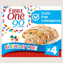 Fibre One 90 Calorie 4 Birthday Cake Squares Free From Artificial Additives 4 x 24g