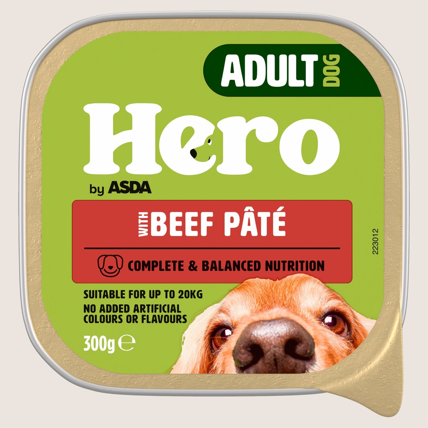 Hero by ASDA Hero Adult Dog with Beef Pâté Complete Nutrition 300g