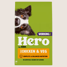 Hero by ASDA Working Dog with Chicken & Veg Complete Nutrition 17kg