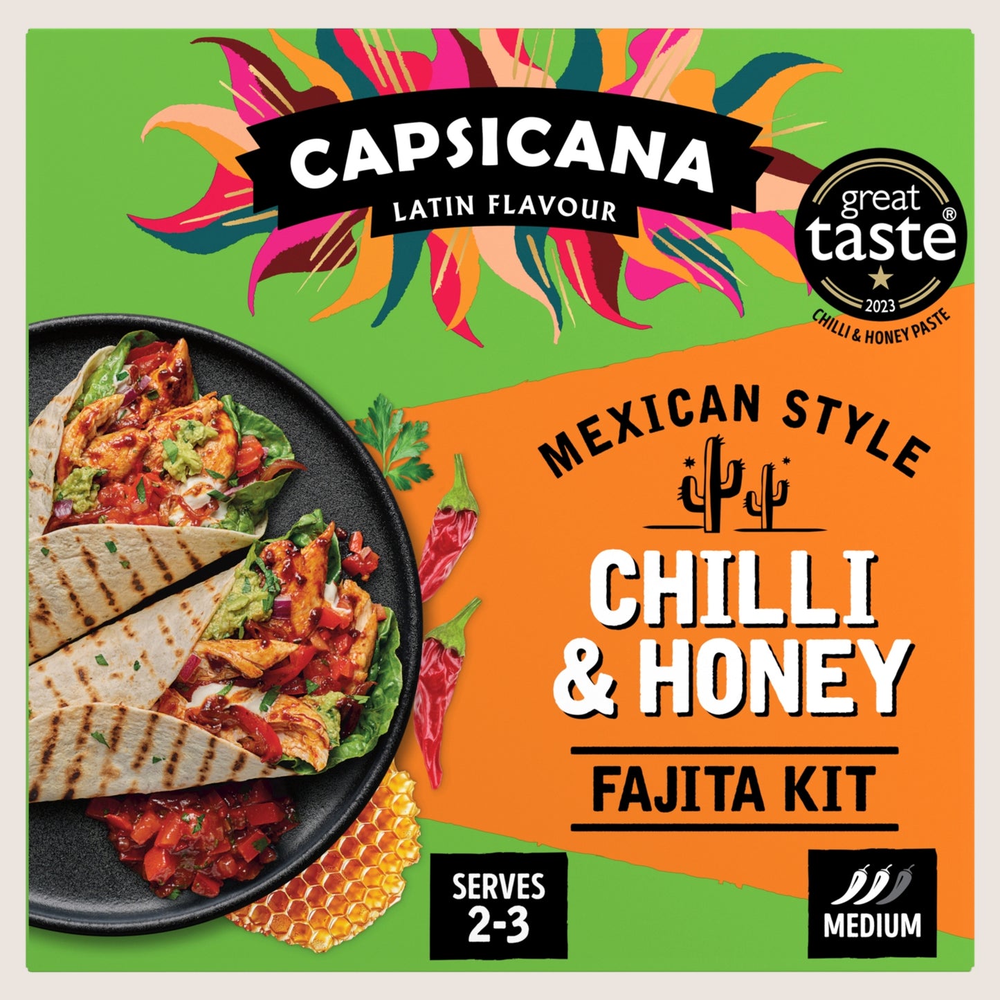Capsicana Latin Flavour Mexican Style Chilli & Honey Fajita Kit No Artificial Additives 335g