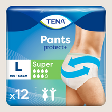 Tena Incontinence Pants Protect+ Super Large Gentle Formula 12 Pack