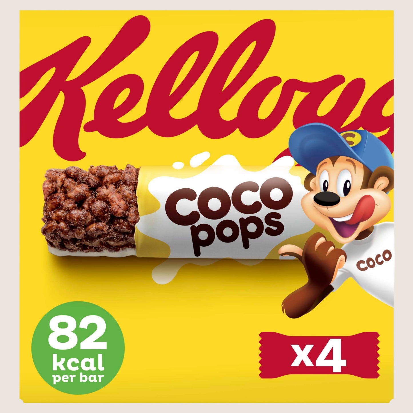 Kellogg's Coco Pops Breakfast Cereal Bars Vitamin Fortified 4x20g