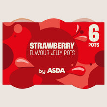 ASDA Strawberry Flavour Jelly Pots No Added Sugar 6 x 120g