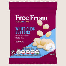 ASDA Free From Free From by White Choc Buttons 25g