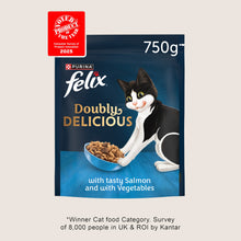 Felix Doubly Delicious Salmon & Veg Dry Cat Food Complete Nutrition 750g