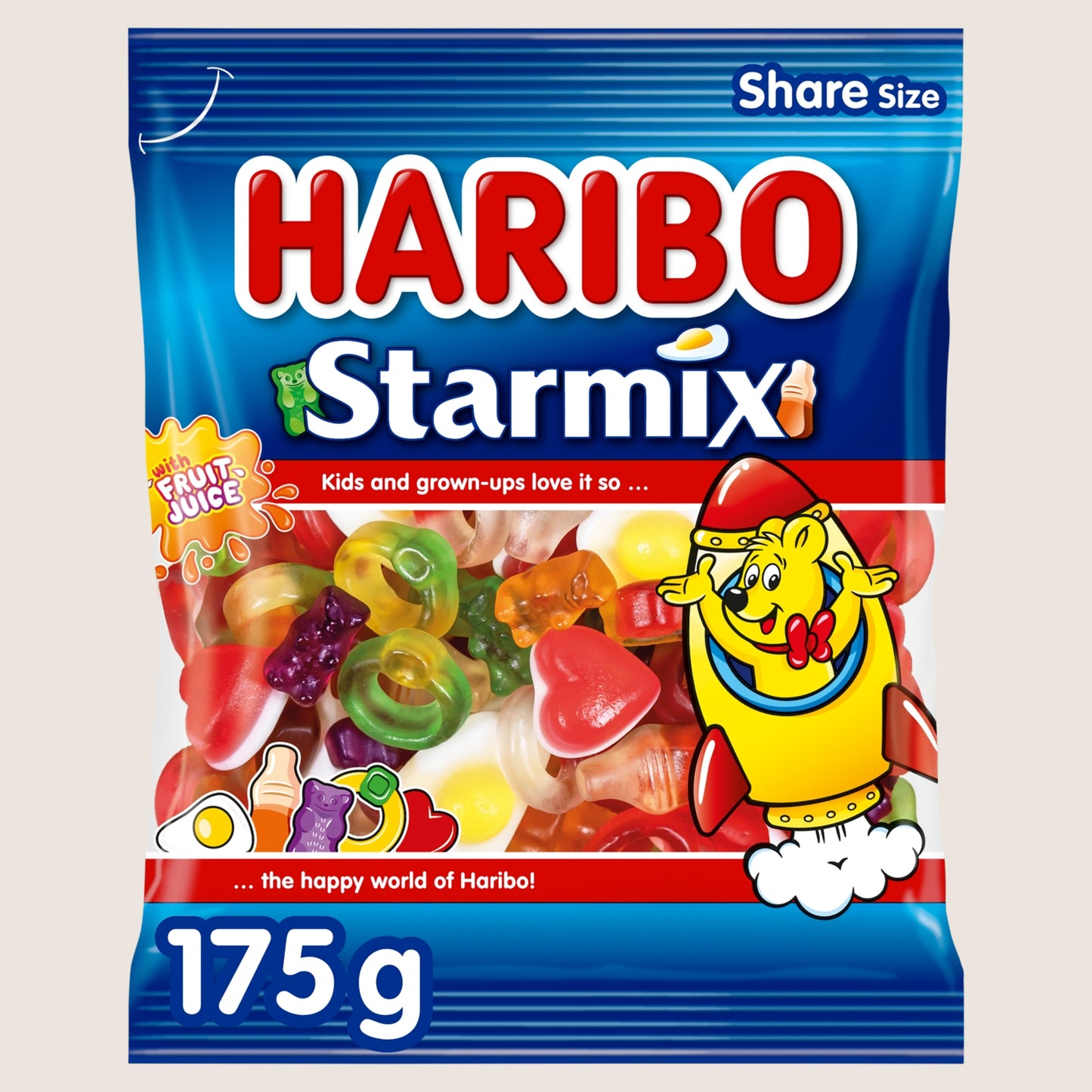 Haribo Starmix Fruit & Cola Flavour Jelly & Foam Sweets Sharing Bag 175g