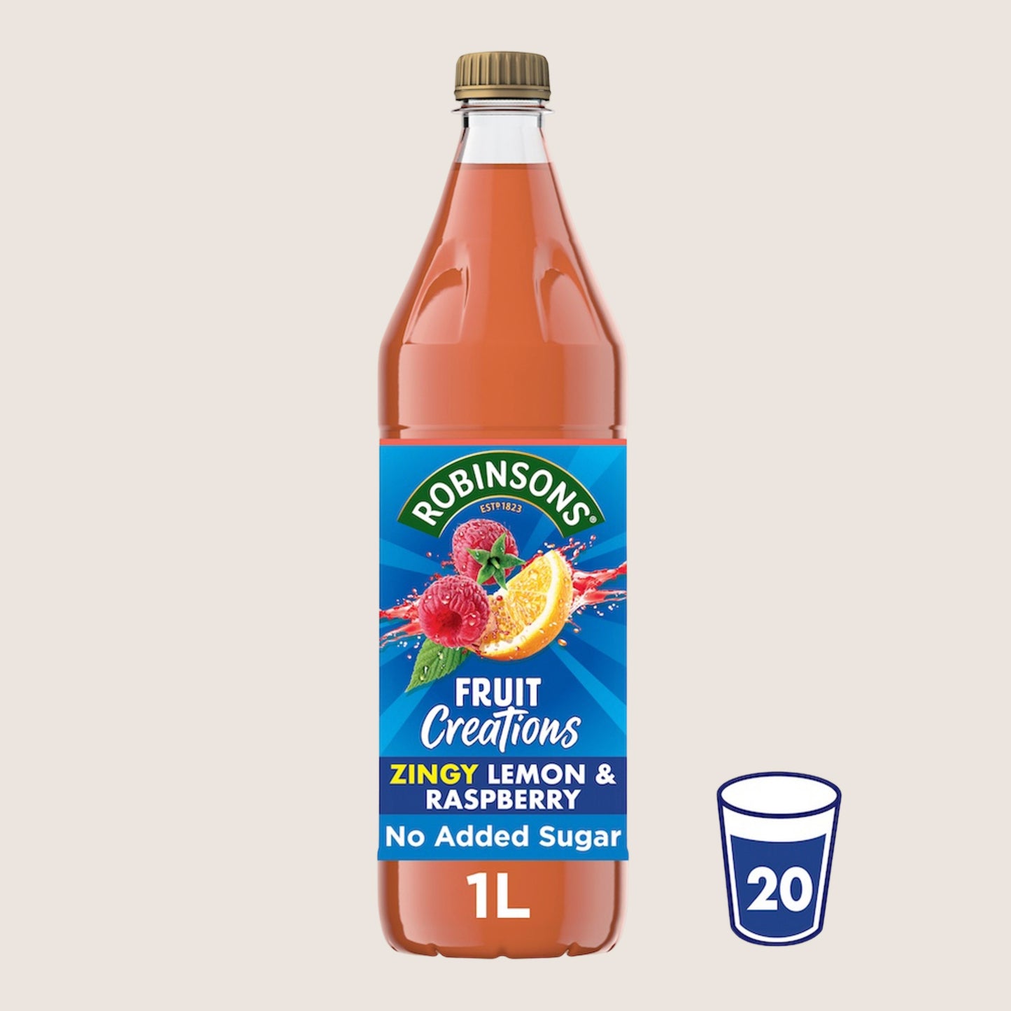 Robinsons Fruit Creations Lemon & Raspberry No Added Sugar 1L