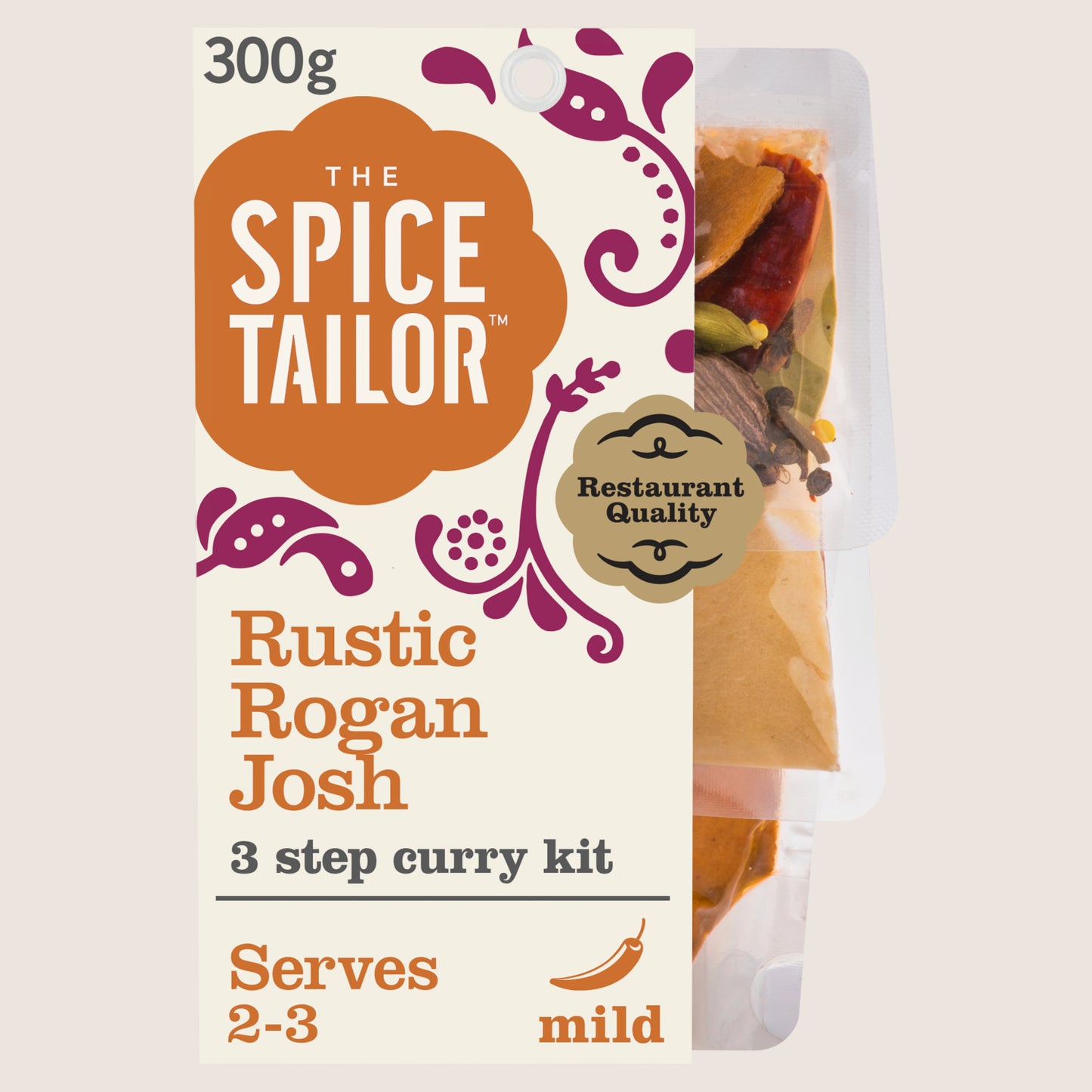 The Spice Tailor Rustic Rogan Josh Indian Curry Sauce Meal Kit No Artificial Additives 300g
