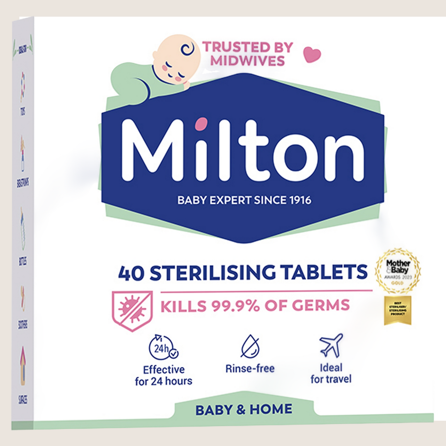 Milton 40 Sterilising Tablets Gentle Formula 160g