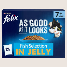 Felix As Good As it Looks Senior 7+ Fish in Jelly Wet Cat Food Complete Nutrition 12x85g