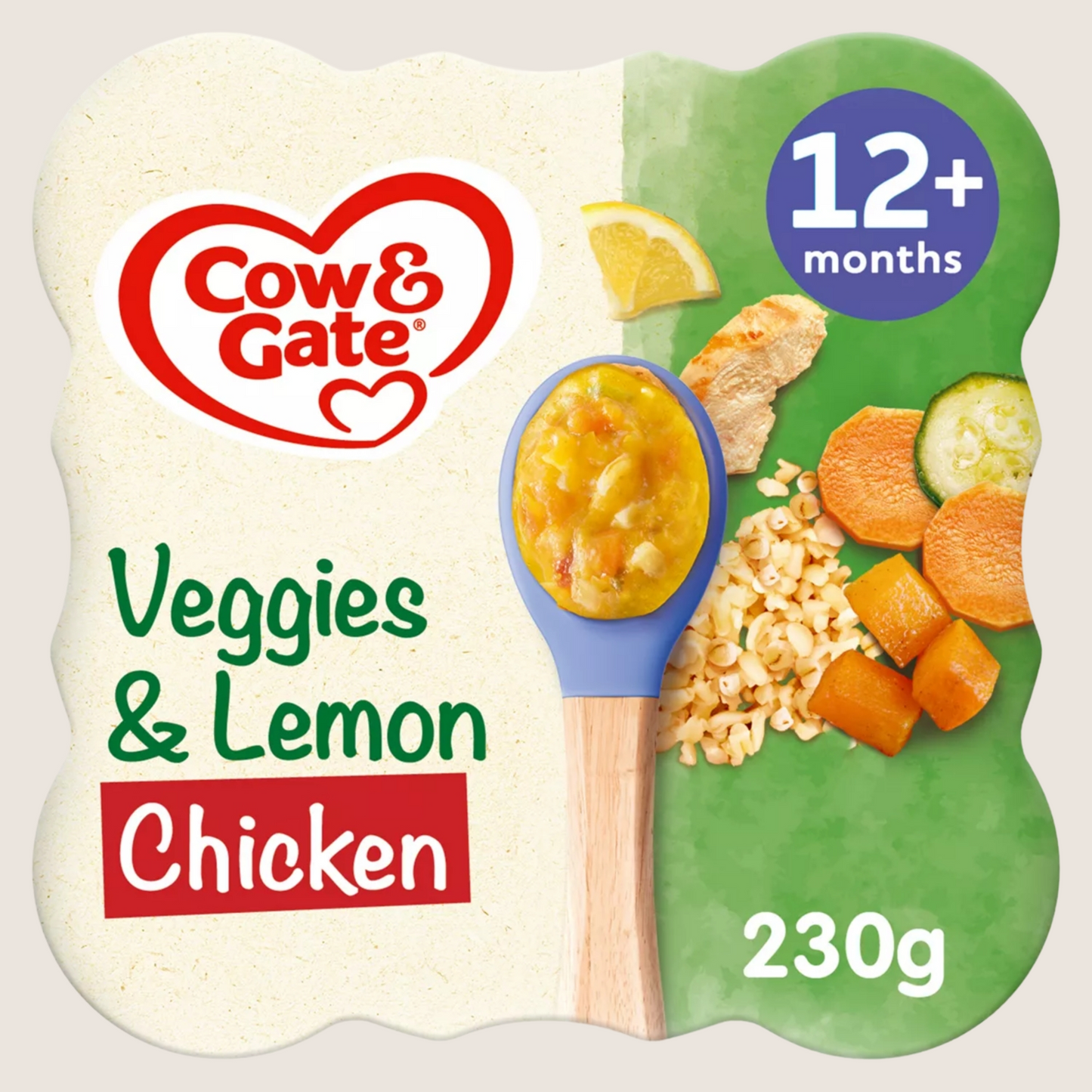 Cow & Gate Lemon Chicken & Vegetables Baby Food Meal, 12+ Months Gentle Formula 230g