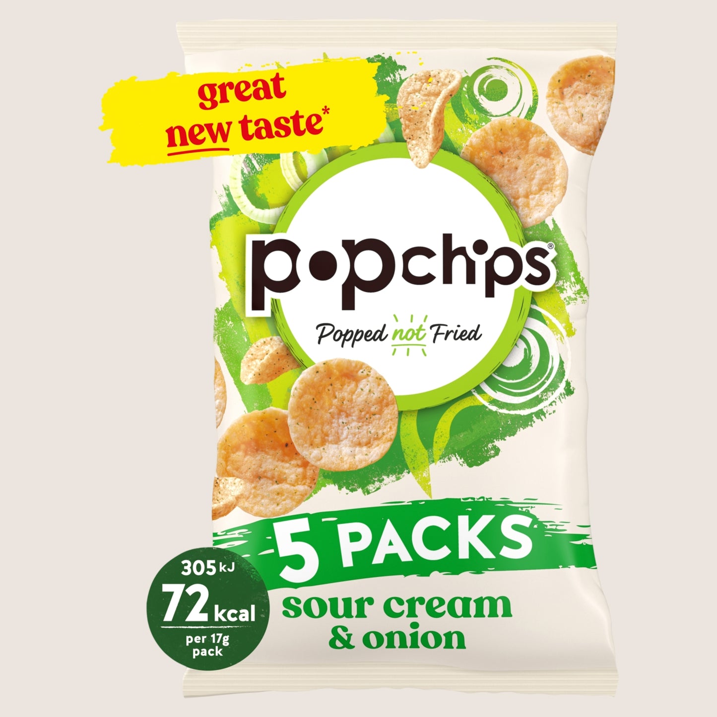 Popchips Sour Cream & Onion Crisps Gluten Free 5 Pack