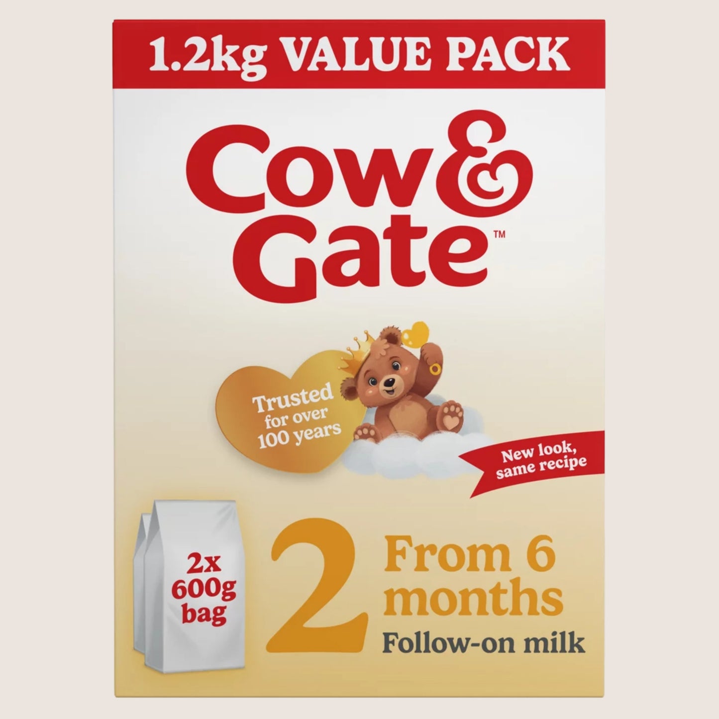 Cow & Gate Follow-On Milk from 6 Months 6 Months Plus 2 x 600g