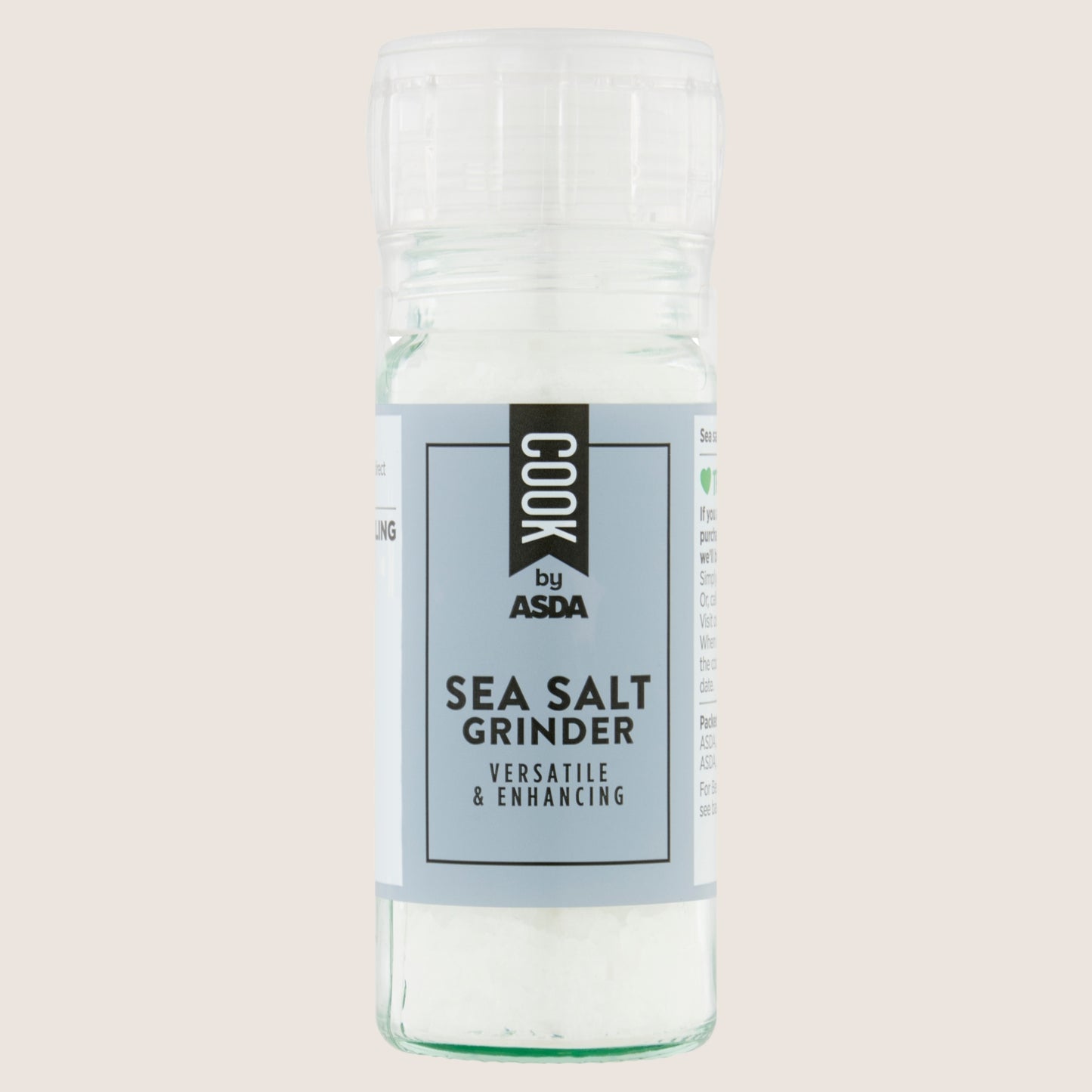 Cook by ASDA Cook Sea Salt Grinder Natural Sea Salt 100g