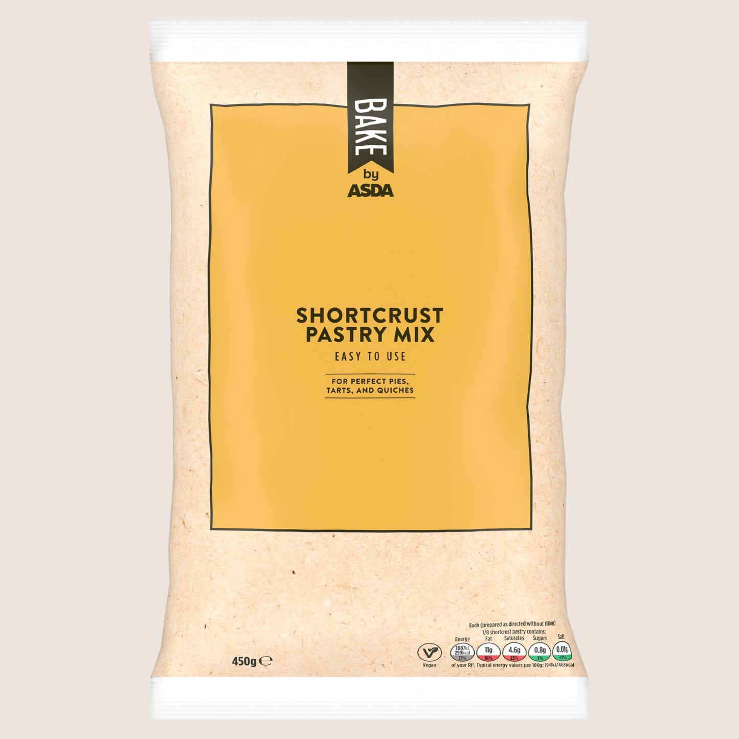 BAKE by ASDA Shortcrust Pastry Mix Fortified with Vitamins 450g