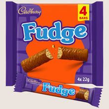 Cadbury Fudge Chocolate Bar 4 Pack 4 x 22g