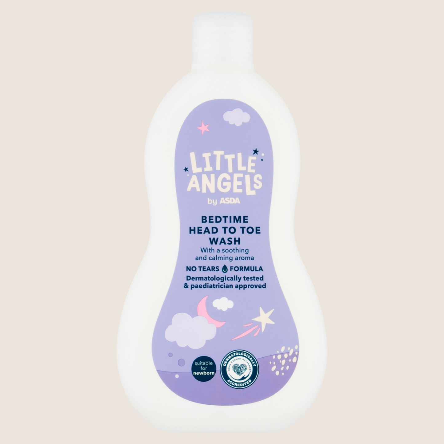 LITTLE ANGELS by ASDA Bedtime Head to Toe Wash Suitable from Birth 500ml