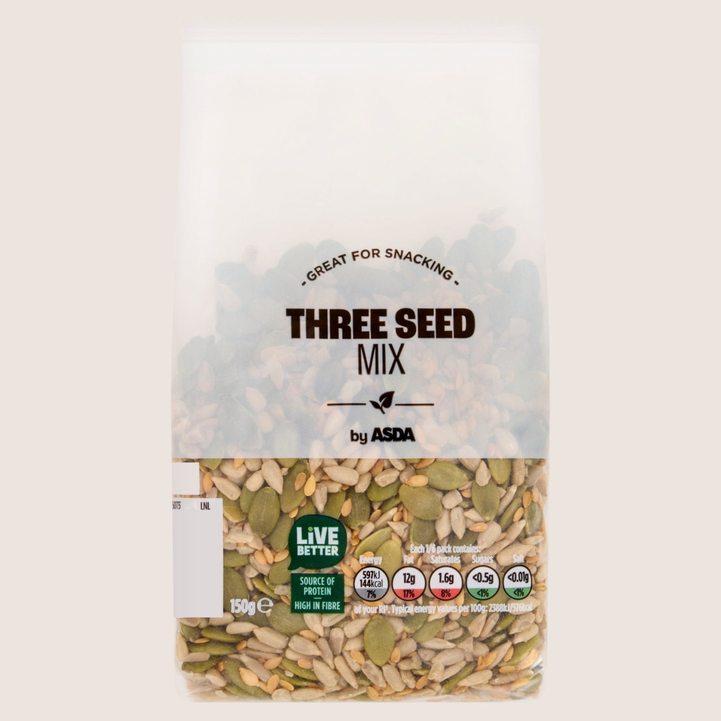 ASDA Three Seed Mix Multipack 150g