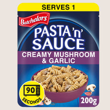 Batchelor's Batchelors Pasta 'n' Sauce Microwave Ready Meal Pasta with Mushroom and Garlic No Artificial Additives 200g