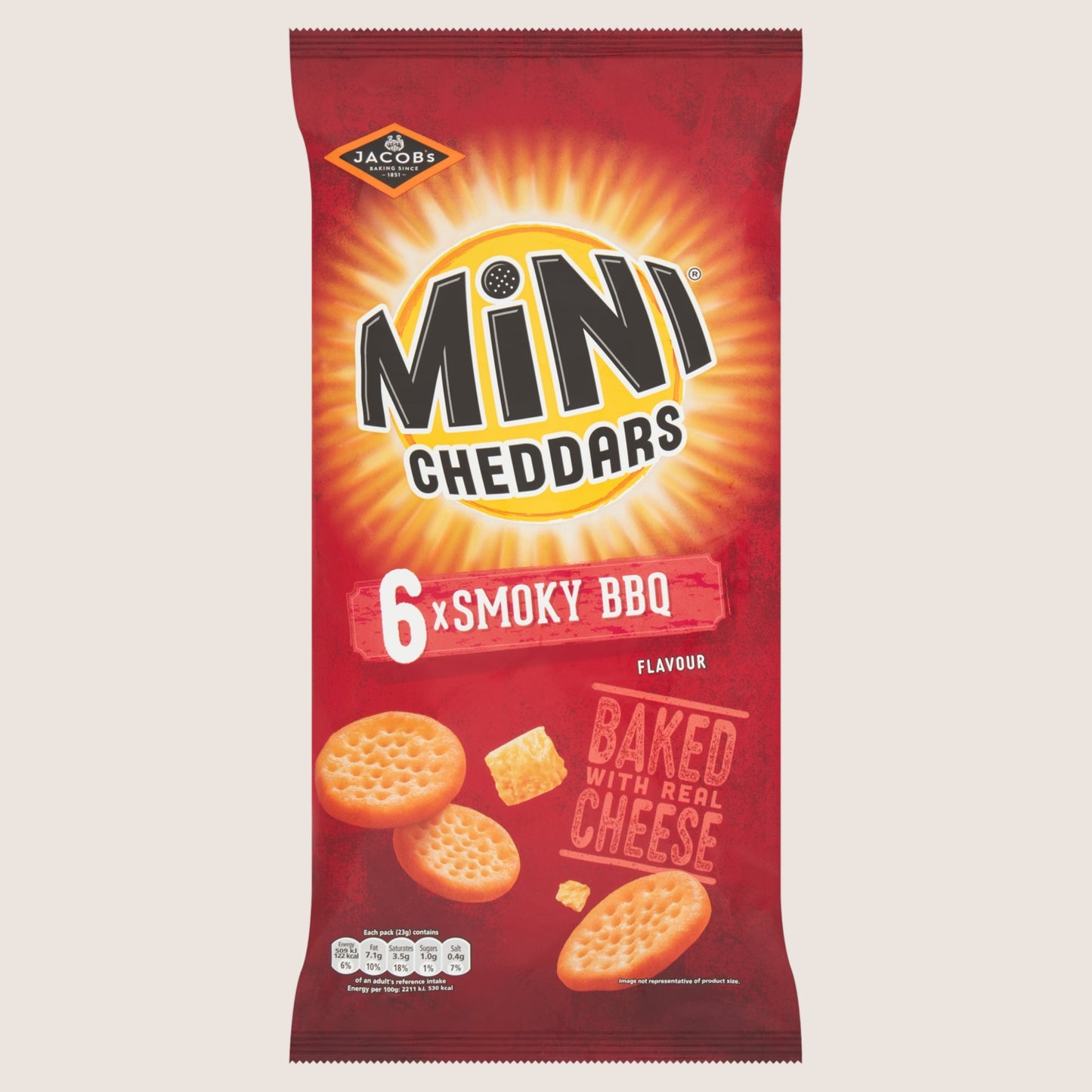 Jacob's Mini Cheddars Smoky BBQ Multipacks Multipack 6x23g