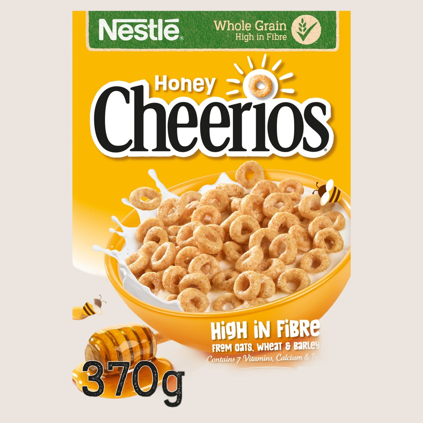 Nestlé Honey Multigrain Hoop Breakfast Cereal Multigrain 370g