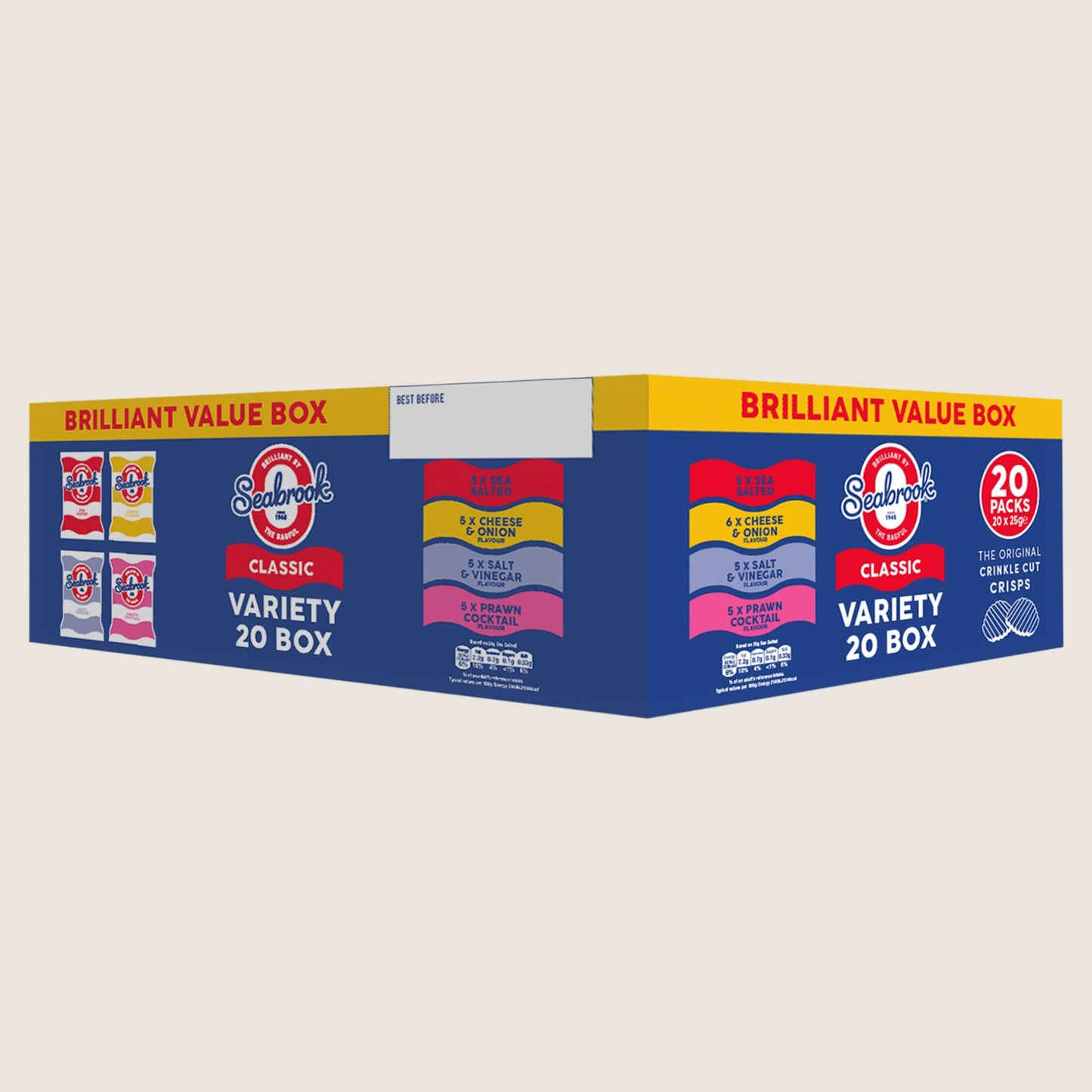 Seabrook Classic Variety Box Gluten Free 20 x 25g