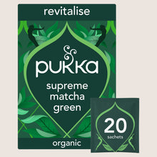 Pukka Organic Supreme Matcha Green Herbal Tea 20 Home Compostable Green Tea Bags 30g