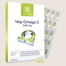 Healthspan Veg−Omega® 3 1000mg Vegan Friendly 60 capsules