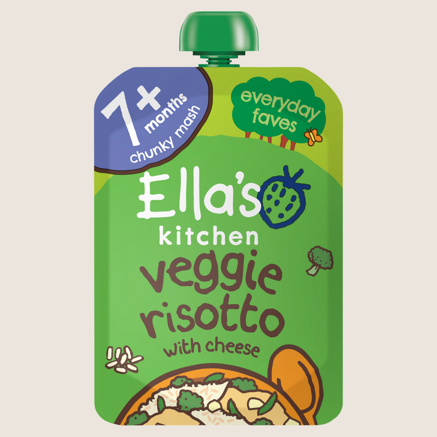 Ella's Kitchen Veggie Risotto with Cheese 7+ Months Gentle Formula 130g