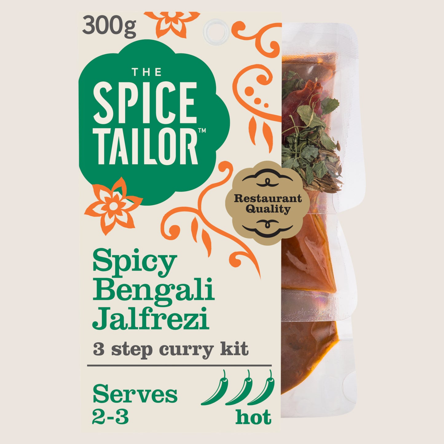 The Spice Tailor Spicy Bengali Jalfrezi Indian Curry Sauce Meal Kit No Artificial Additives 300g