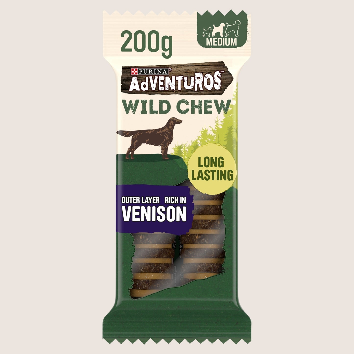 Adventuros Wild Chew Venison Dog Treats Nutritionally Complete 200g