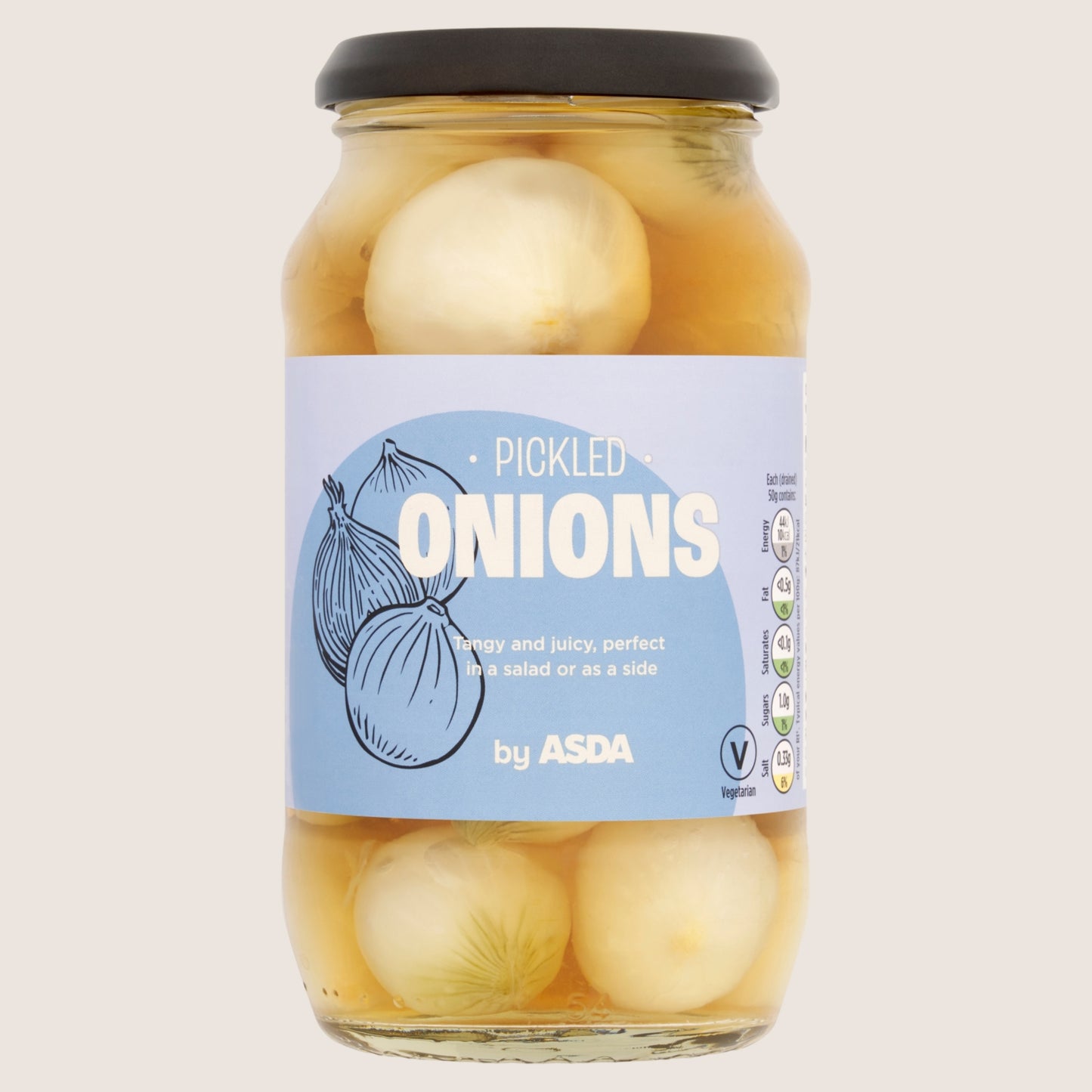 ASDA Pickled Onions No Artificial Additives 440g