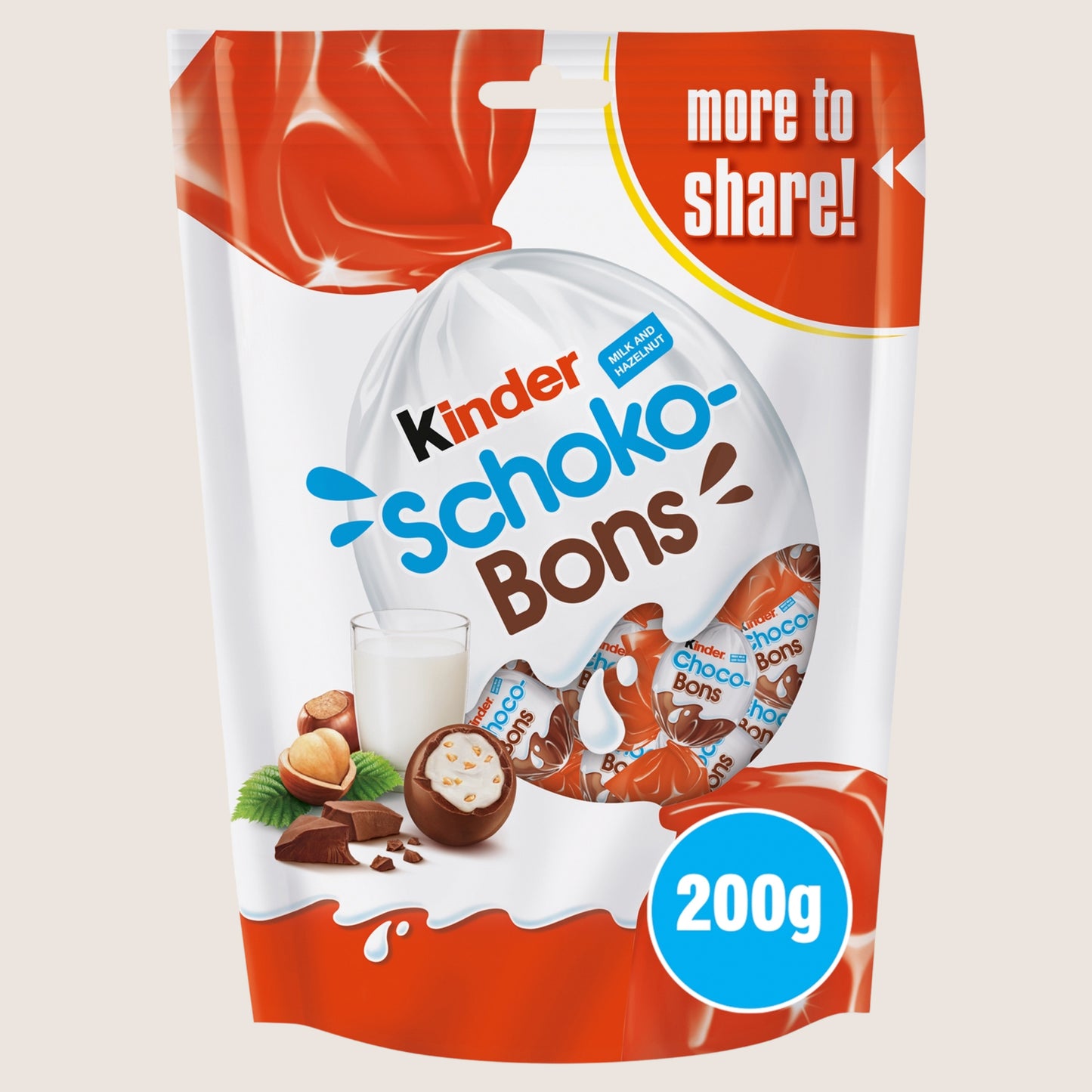 Kinder Milk and Hazelnut Schoko Bons 200g