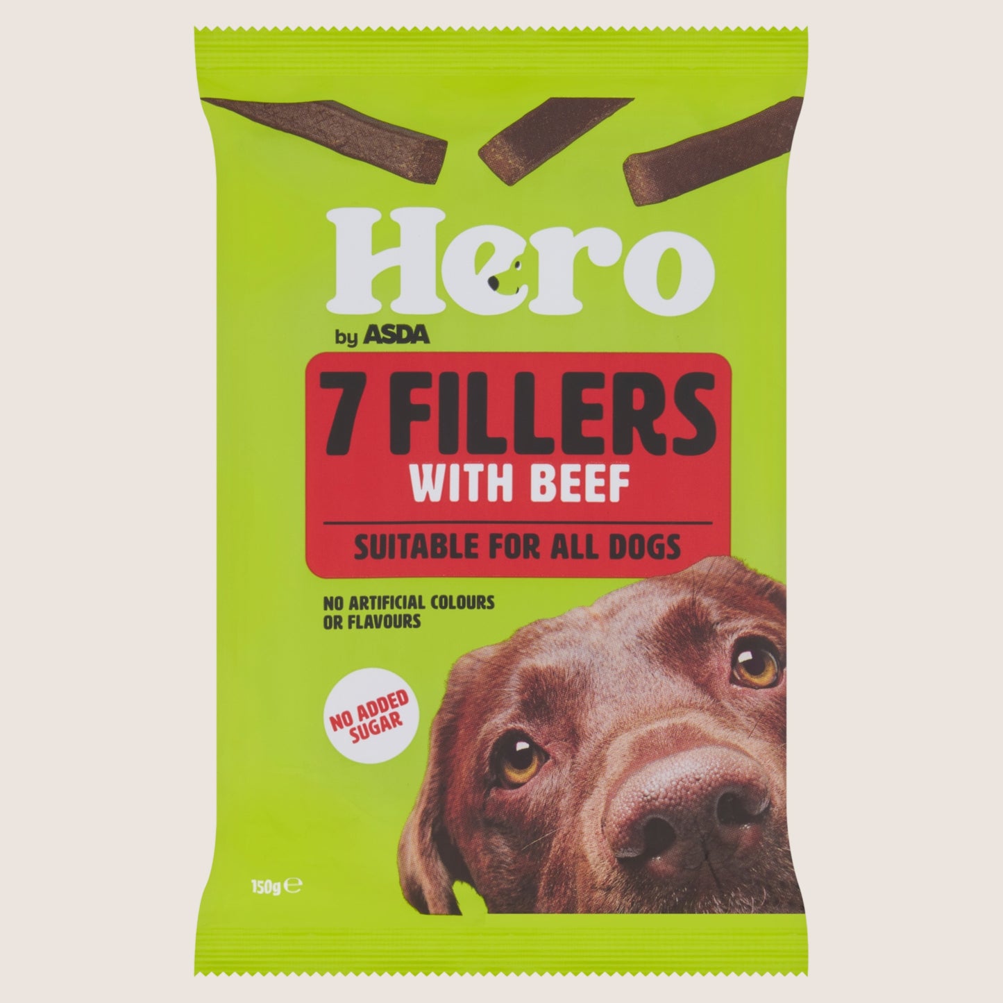 Hero by ASDA Hero 7 Fillers with Beef No Artificial Additives 150g
