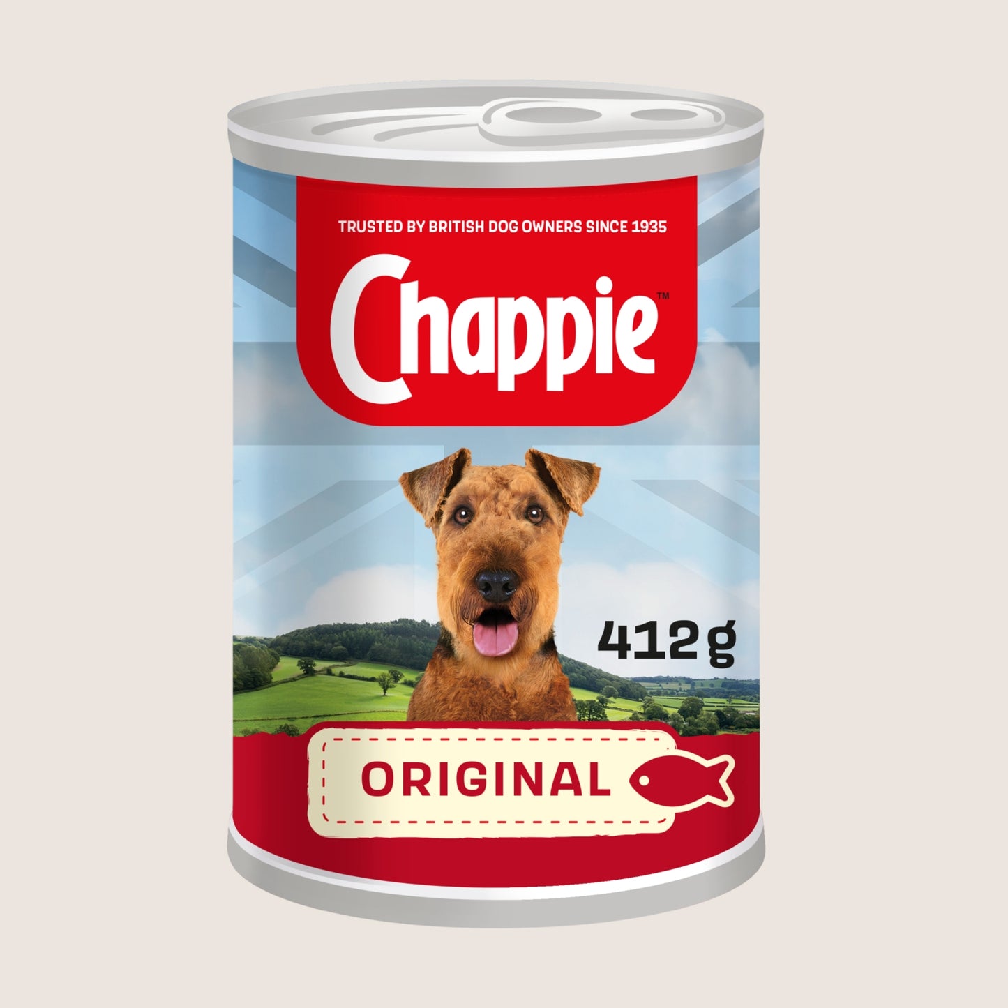 Chappie Adult Wet Dog Food Tin Original in Loaf No Artificial Additives 412g
