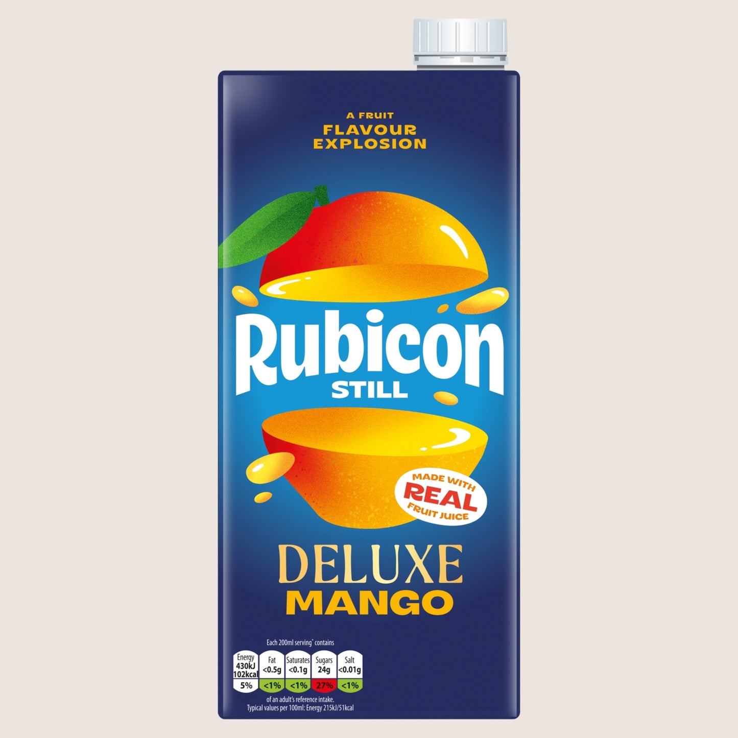 Rubicon Still Deluxe Mango Juice Drink Carton Refreshing 1L