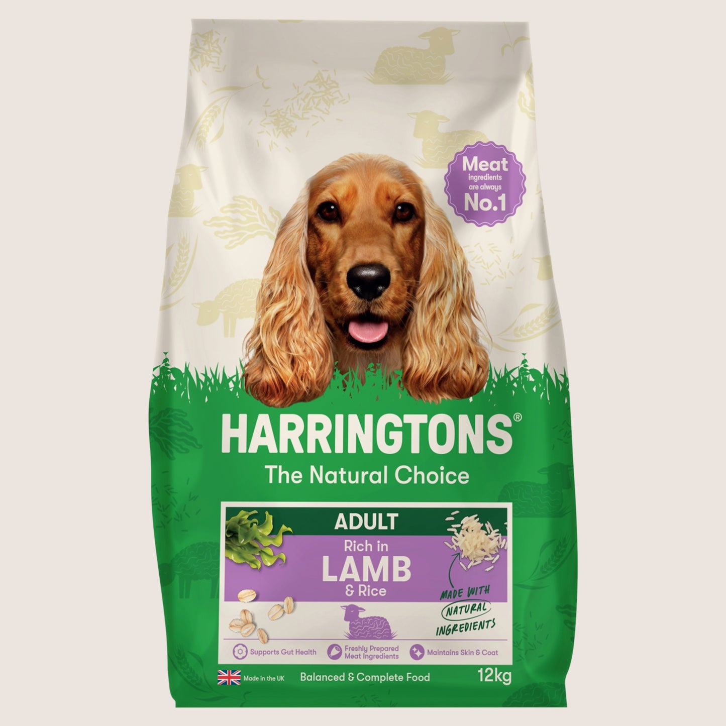 Harringtons Rich in Lamb & Rice Dry Adult Dog Food Complete Nutrition 12kg