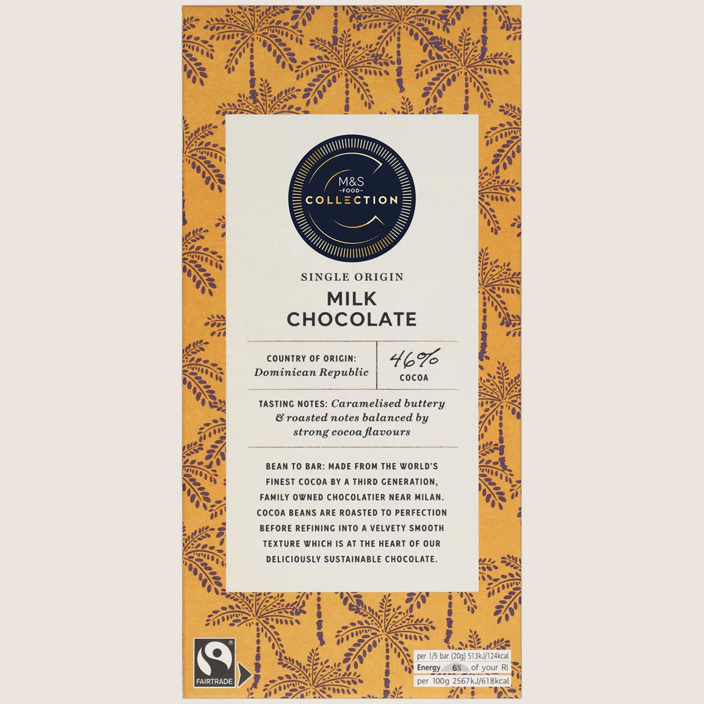 M&S Dominican Republic 46% Milk Chocolate 100 g